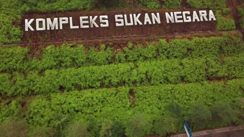 Aerial view of Commonwealth Park (Bukit Komanwel) at Bukit Jalil Stock Footage 152035536