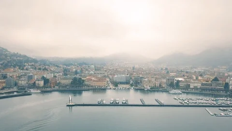 Aerial view of Como city Stock Footage 87661052