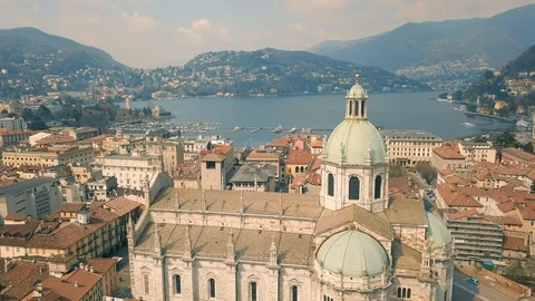 Aerial view of Como city Stock Footage 87709690