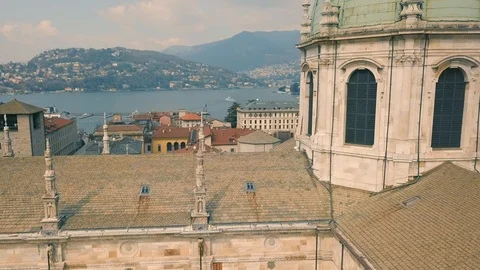 Aerial view of Como city Vídeo Stock 87710333