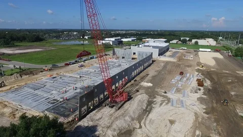 Aerial view of Construction 003 Video stock 93036627