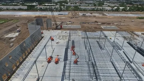 Aerial view of construction 030 Video stock 93314381