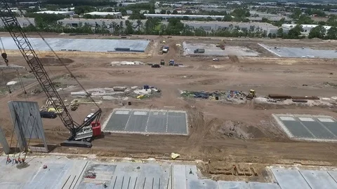 Aerial view of construction 032 Stock-Footage 93314663