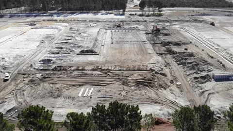 Aerial View of a Construction Area Stock Footage 139513718