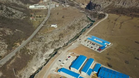 Aerial view of  Construction of bridge columns of a new highway Stock Footage 106817537
