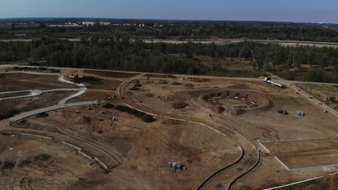 Aerial view of the construction. Construction from the air. Stock Footage 125536396