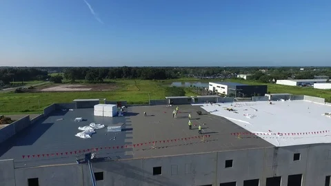 Aerial view of construction Video stock 93038097