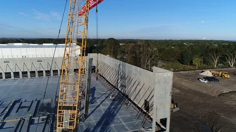 Aerial view of construction Video stock 93038988