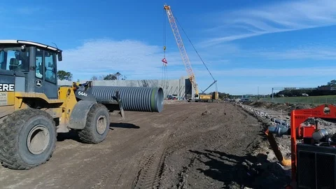 Aerial view of construction Video stock 93039242