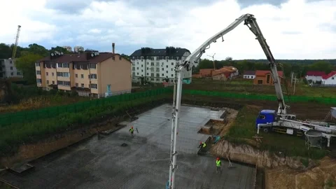 Aerial view of construction Stock Footage 130797288