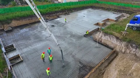 Aerial view of construction Stock Footage 130797320
