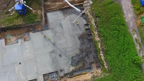 Aerial view of construction Stock Footage 130797366