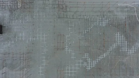 Aerial view of construction Stock Footage 131137895