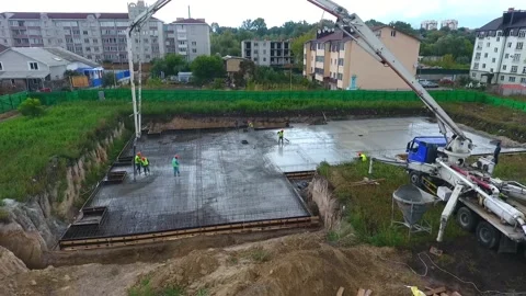 Aerial view of construction Stock Footage 131138008