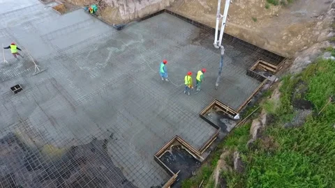 Aerial view of construction Stock Footage 131138051