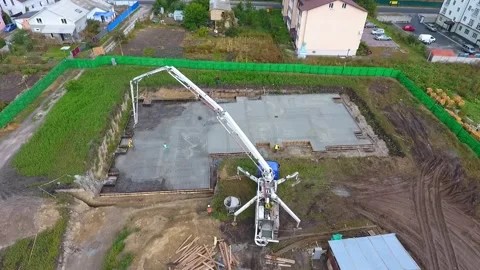 Aerial view of construction Stock Footage 131138101