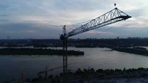 Aerial view of the construction of a new modern residential complex near the Stock Footage 196239337