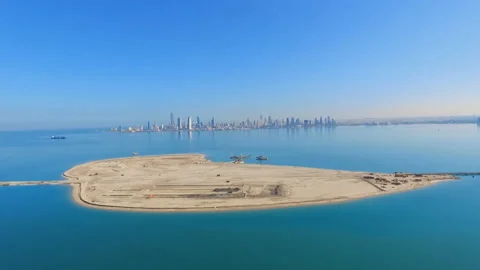 Aerial view of the construction of one of the longest bridges Stock-Footage 218642774