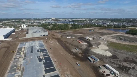 Aerial view of construction in Orlando Video stock 93315068
