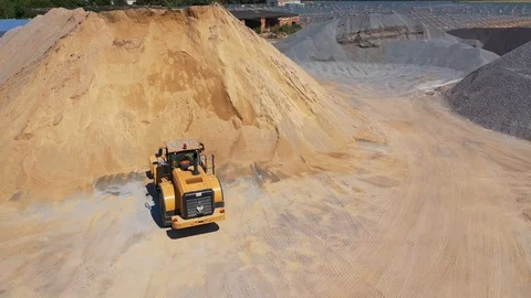 Aerial view of construction place Stock Footage 121504351