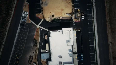 Aerial view of construction place Stock Footage 135886478