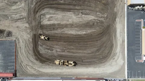 Aerial View Construction Project 스톡 동영상 150900346