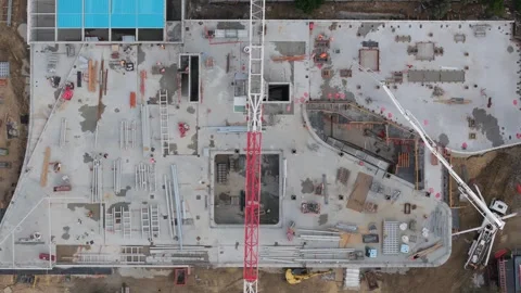Aerial view of construction site, Australia. Stock Footage 344968346