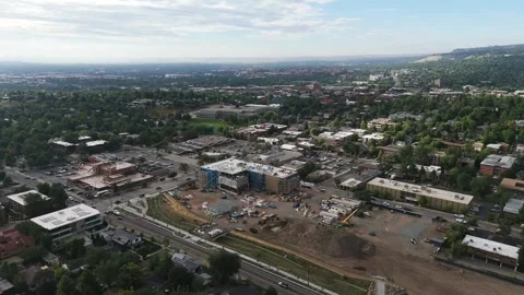 Aerial view of construction site in Boulder, United States. Stock Footage 340616406