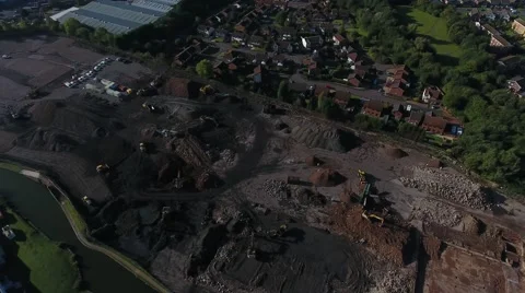 Aerial view of a construction site. 動画素材 68841186