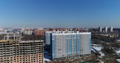 Aerial view construction site Stock Footage 74022204