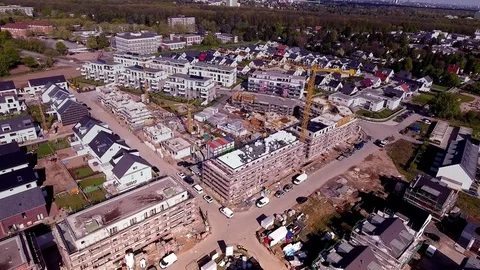 Aerial view  of Construction Site Stock Footage 75359918
