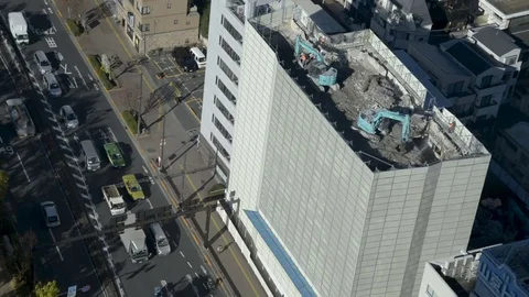 Aerial view construction Site Video stock 83926106