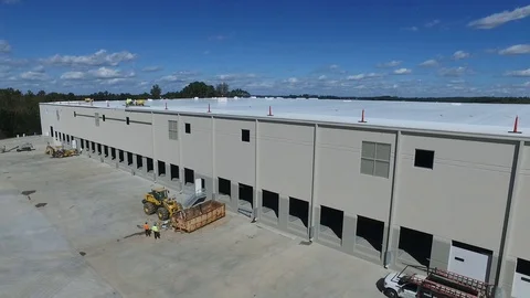 Aerial view of a construction site Video stock 93694959
