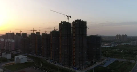 Aerial View of Construction Site Stock Footage 107533868