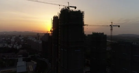 Aerial View of Construction Site Stock Footage 107534309