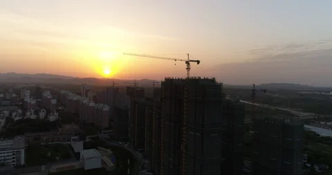 Aerial View of Construction Site Stock Footage 107534599