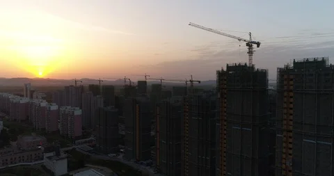 Aerial View of Construction Site Stock Footage 107534929