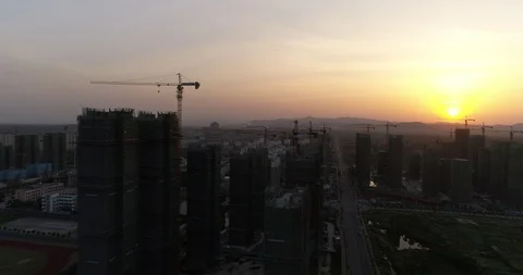 Aerial View of Construction Site Stock Footage 107535402