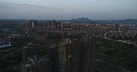 Aerial View of Construction Site Stock Footage 107535962