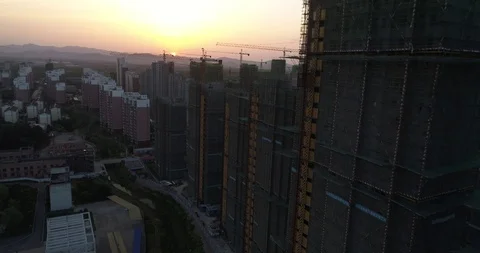 Aerial View of Construction Site Stock Footage 107536215