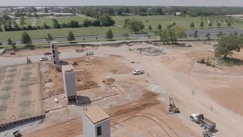 Aerial view of construction site Stock Footage 113030875