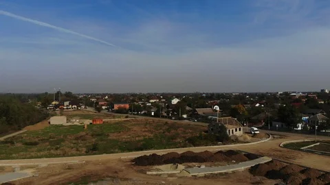 Aerial view of the construction site. Stock Footage 125536586