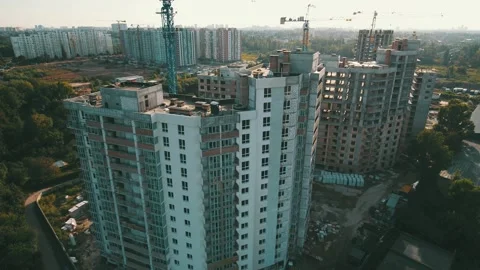Aerial view of construction site Stock Footage 130888651