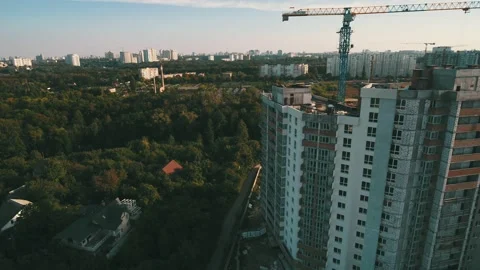 Aerial view of construction site Stock Footage 130934955