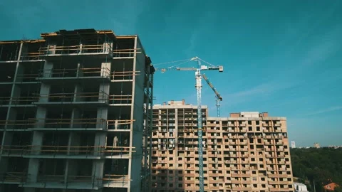 Aerial view of construction site Stock Footage 130994669