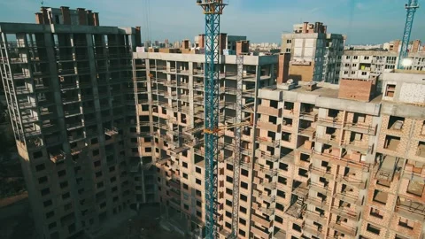 Aerial view of construction site Stock Footage 131138162