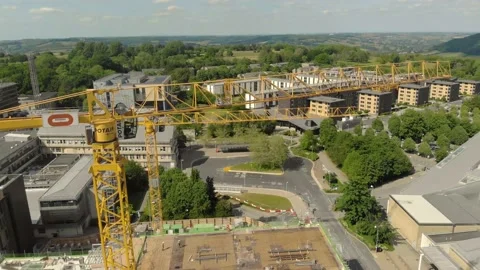 Aerial view of a construction site Vidéo 135977909