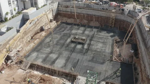 Aerial view of a construction site 스톡 동영상 140753070