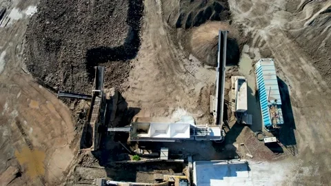 Aerial view of a Construction Site Stock Footage 195967147