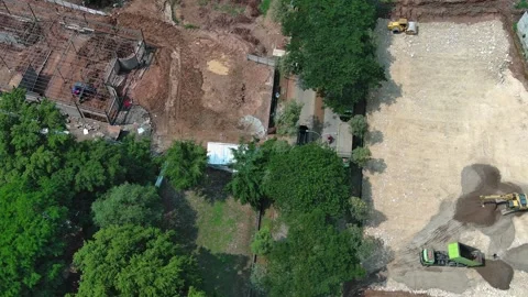 Aerial View of Construction SIte Stock Footage 312961840